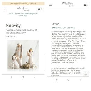 COPY - Willow Tree Nativity Set
